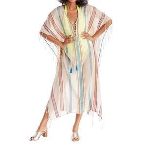 SOLE SOCIETY STRIPE KIMONO WRAPS